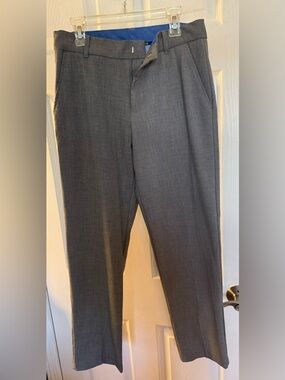Izod Boy’s Gray Casual Dress Pants with Blue Trim